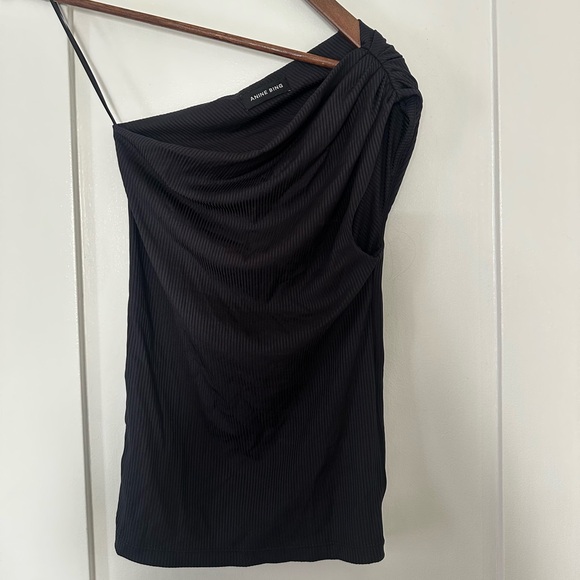 Anine Bing One Shoulder Shirt - Picture 1 of 3